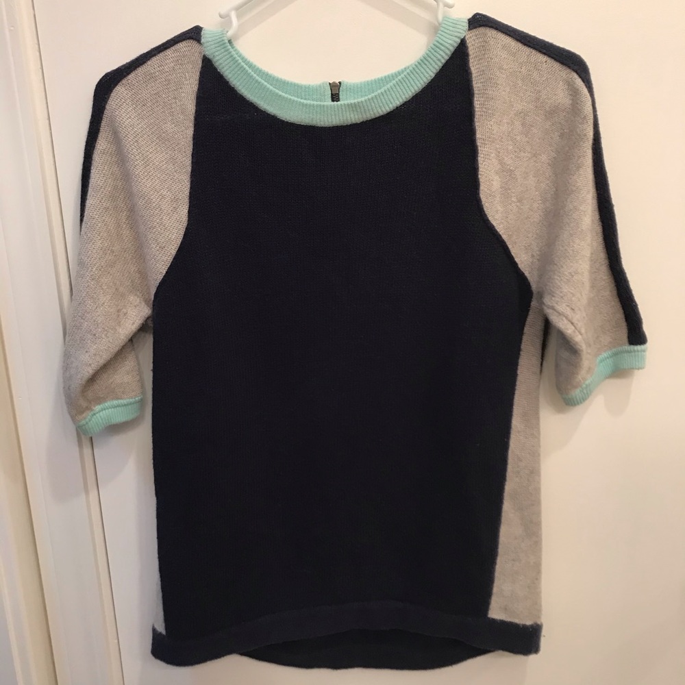 Anthropologie Field Flower colorblock sweater XS